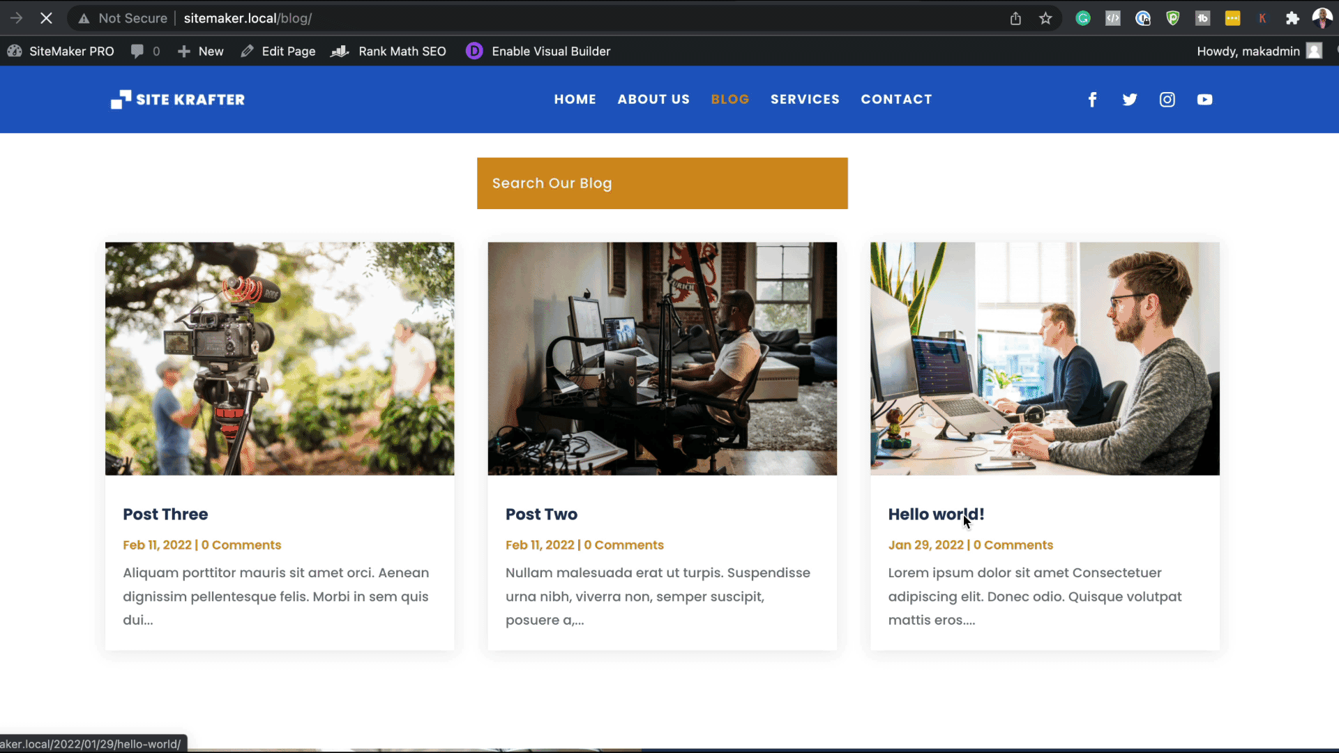 Blog Page